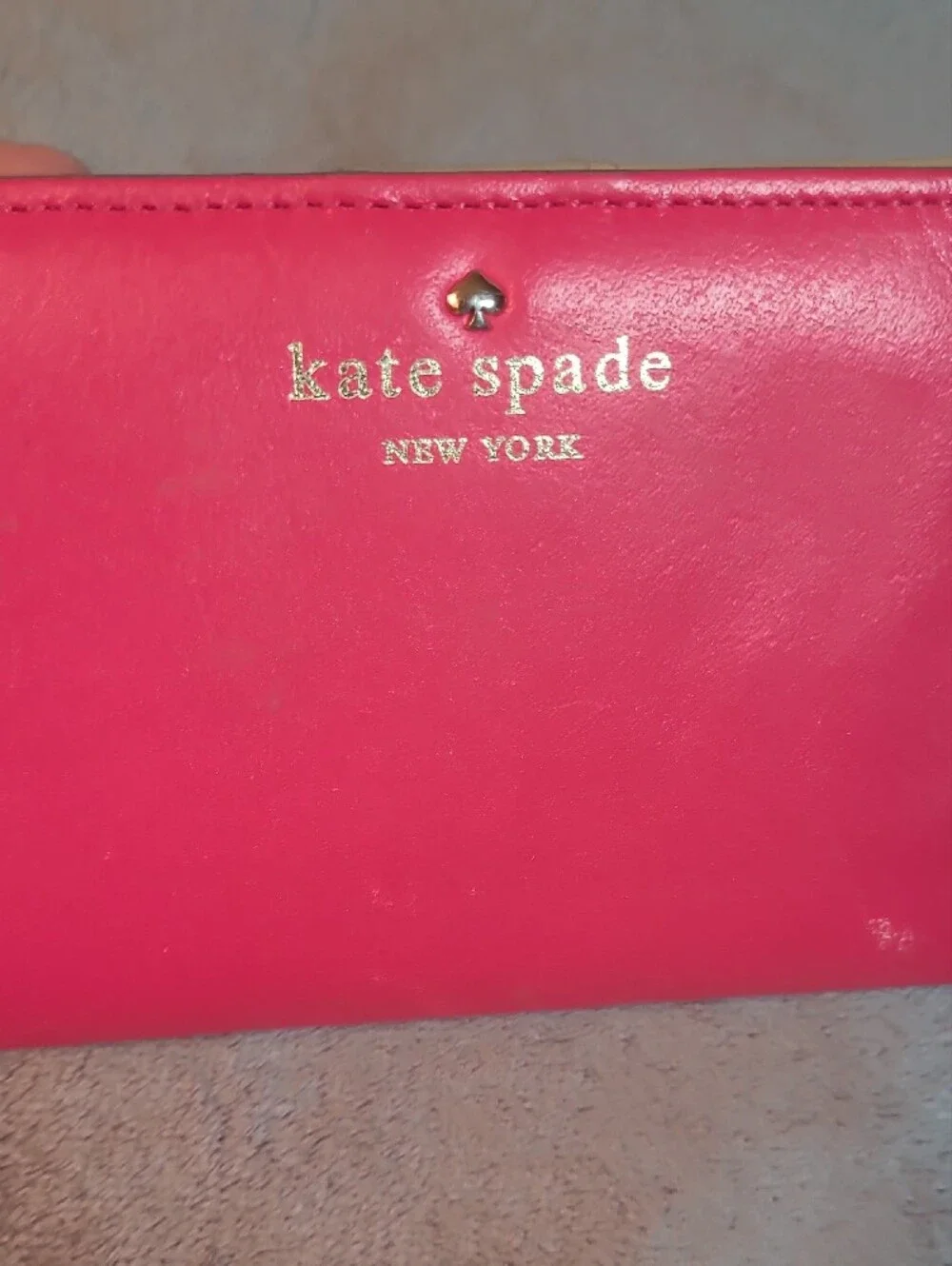 Kate Spade Hot Pink Continental Leather Wallet